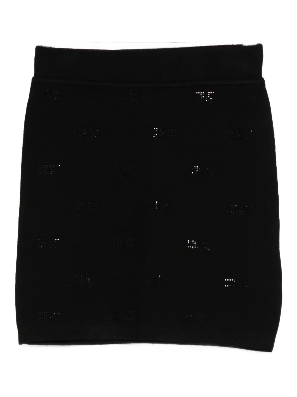 Elisabetta Franchi Crystal-embellished Mini Skirt In Black
