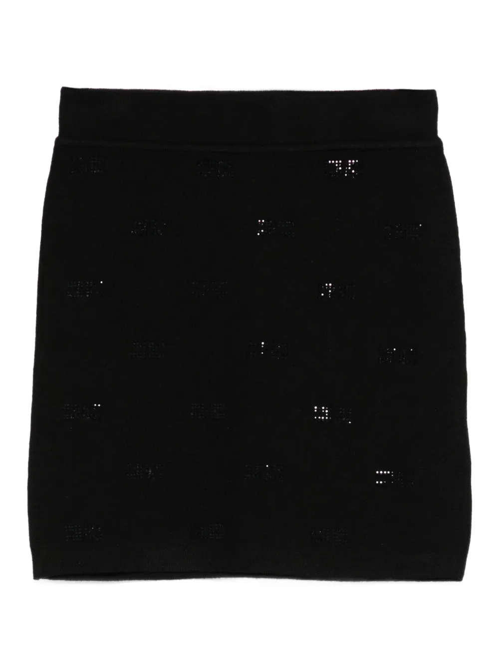 Elisabetta Franchi Kids crystal-embellished mini skirt Zwart