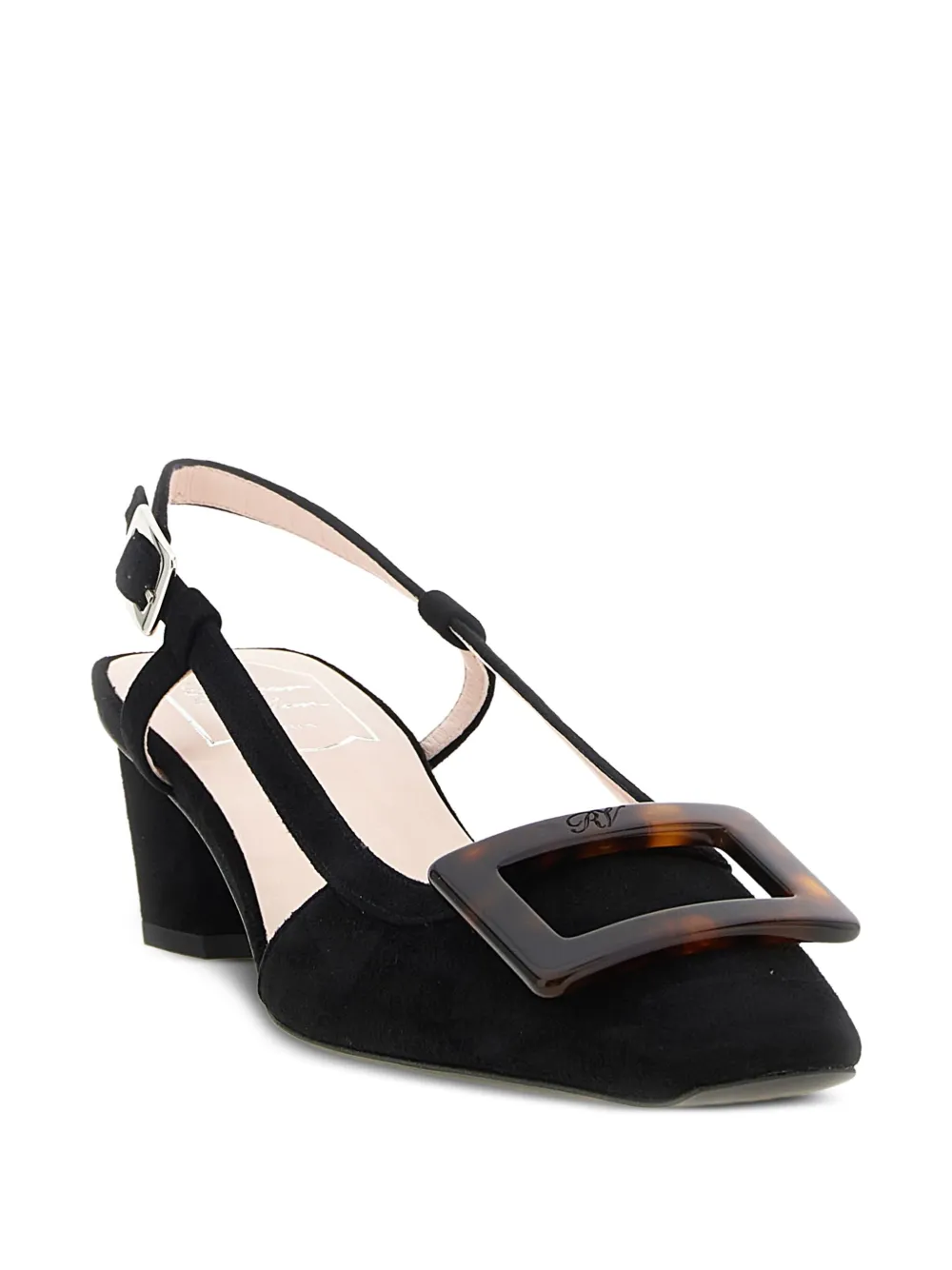 Roger Vivier 45mm Belle square-toe buckle slingback pumps | Heeled Pumps | Image 2