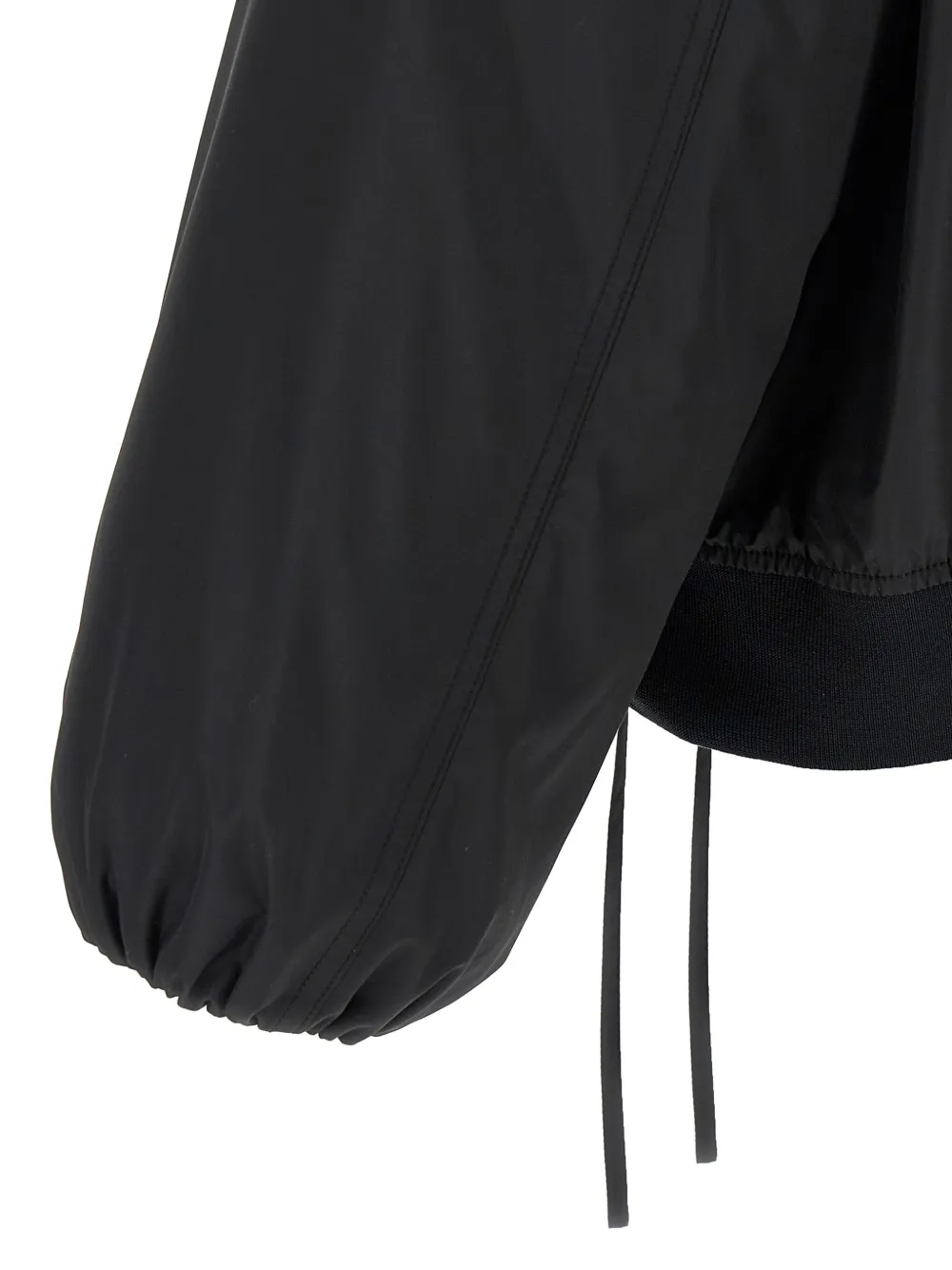 Jil Sander balloon-sleeve bomber jacket Zwart