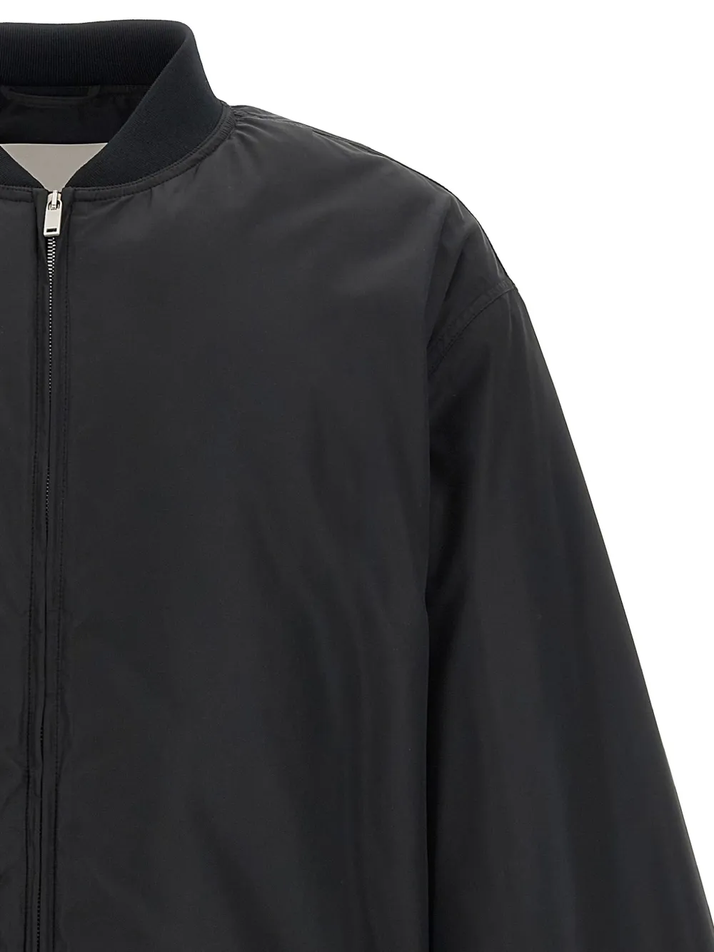 Jil Sander balloon-sleeve bomber jacket Zwart
