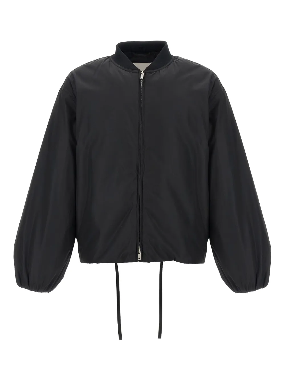 Jil Sander balloon-sleeve bomber jacket Zwart