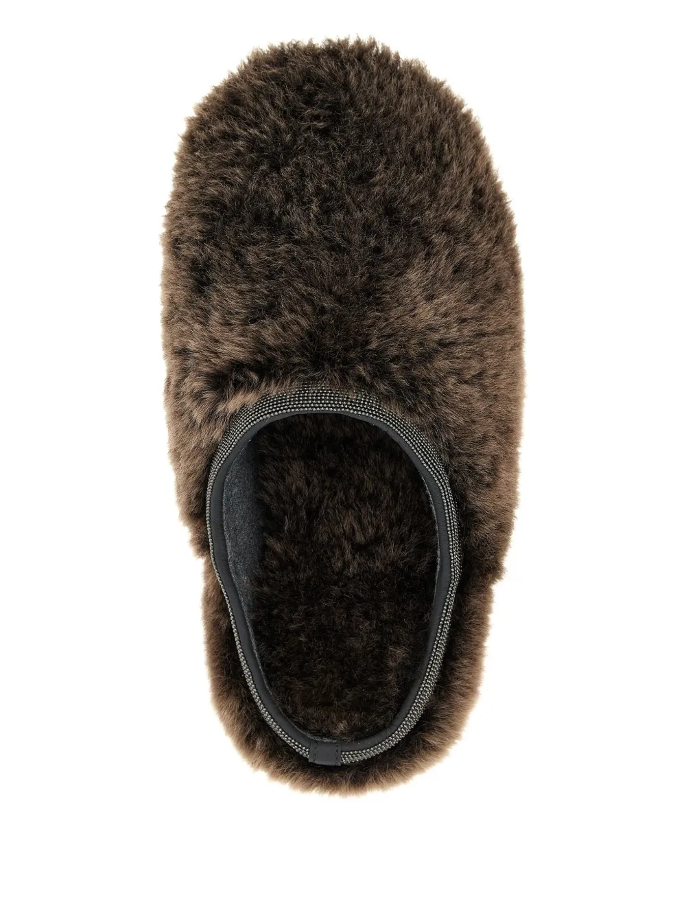Brunello Cucinelli Monili sherling slipper Brown
