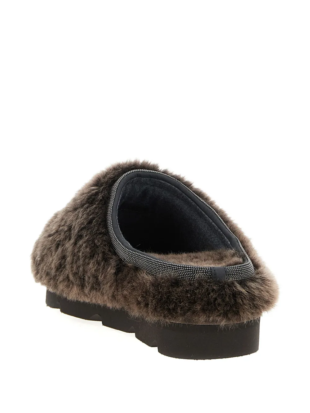 Brunello Cucinelli Monili sherling slipper Brown