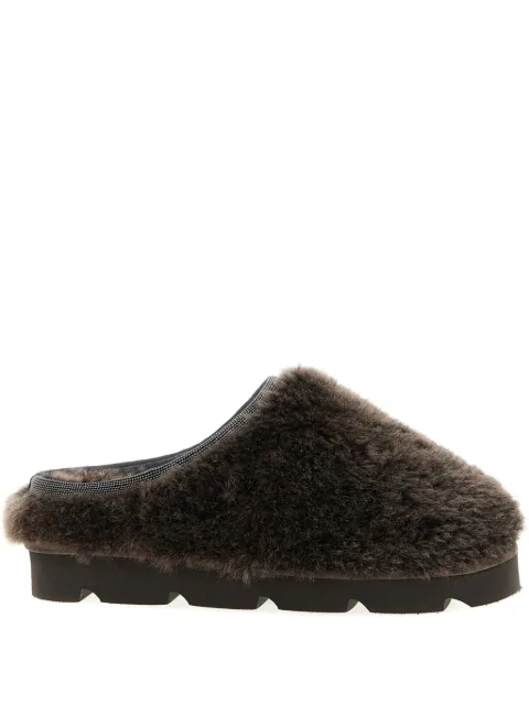Brunello Cucinelli Monili sherling slipper