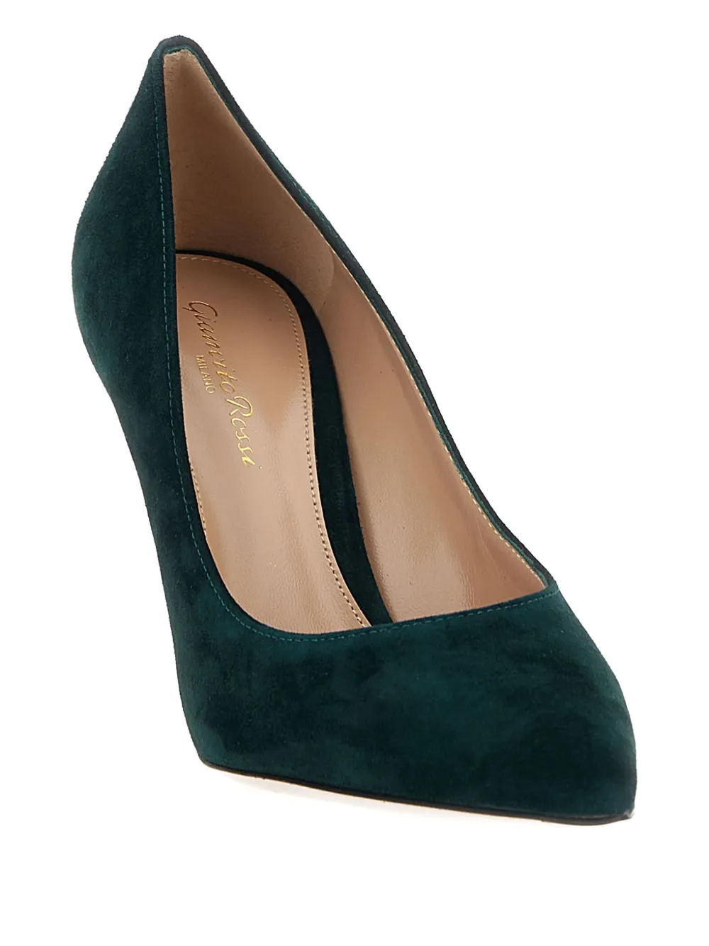 Gianvito Rossi 85mm Texas suede pointed pumps Green