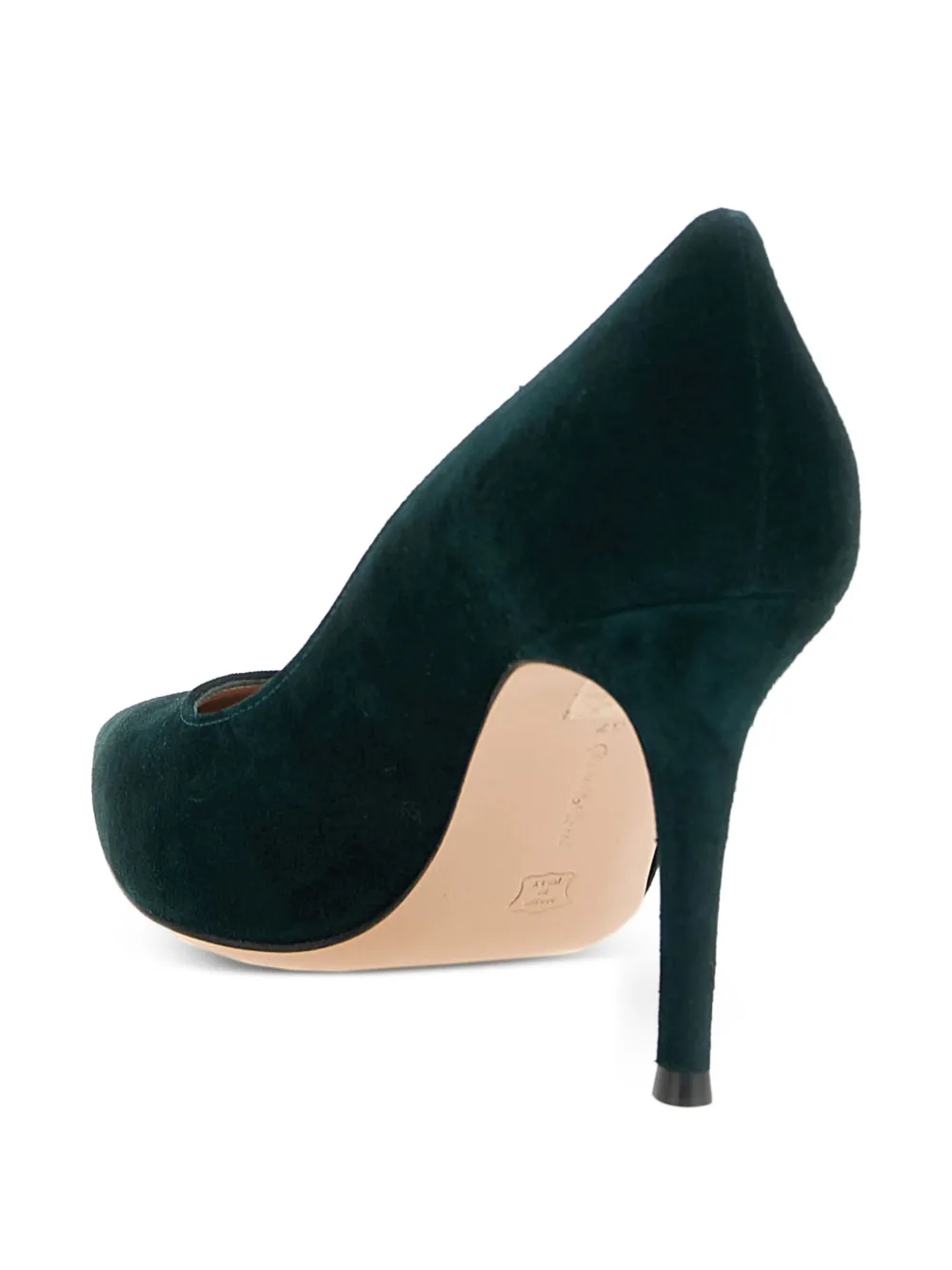Gianvito Rossi 85mm Texas suede pointed pumps Green