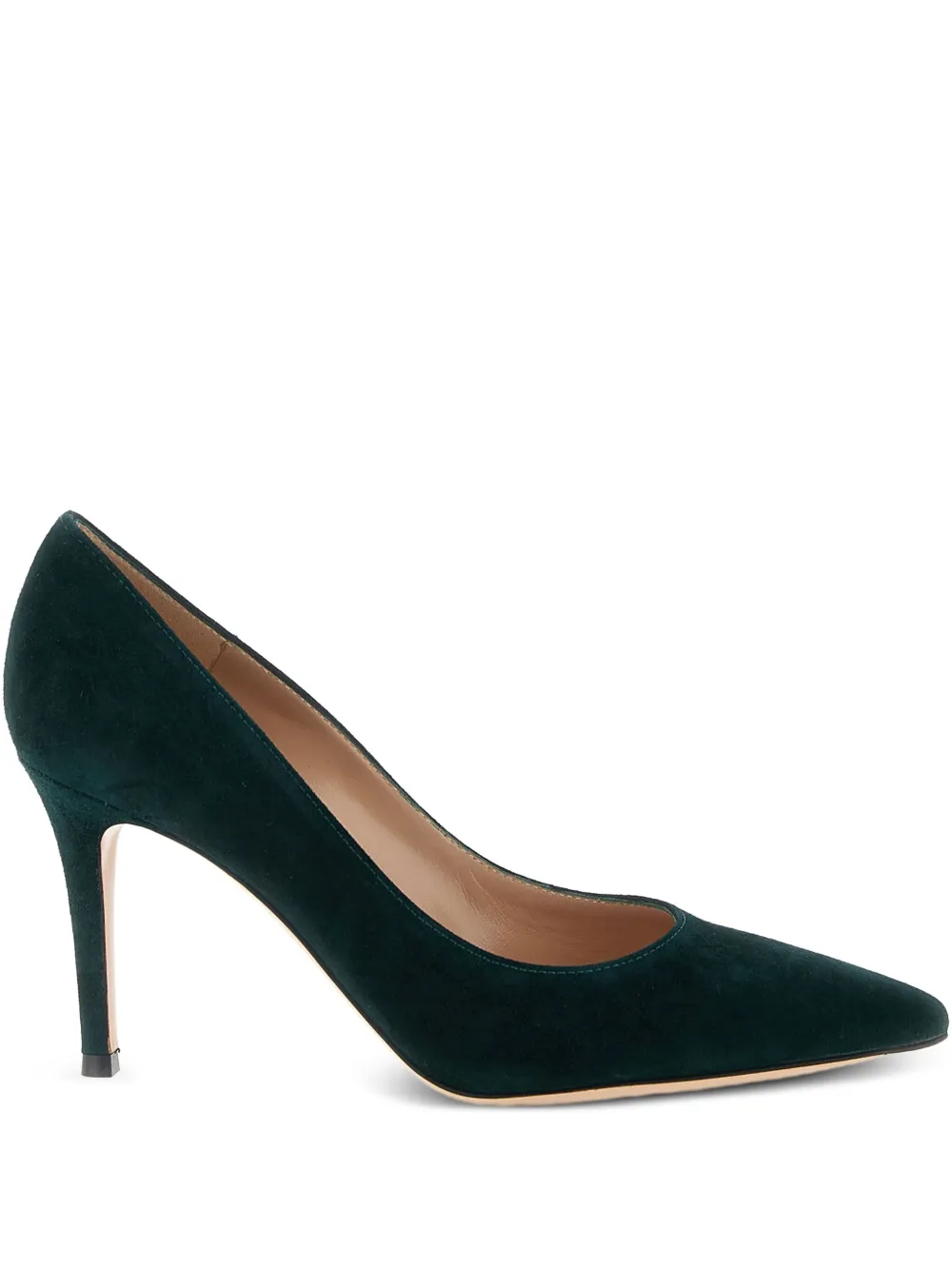 Gianvito Rossi 85mm Texas suede pointed pumps Green