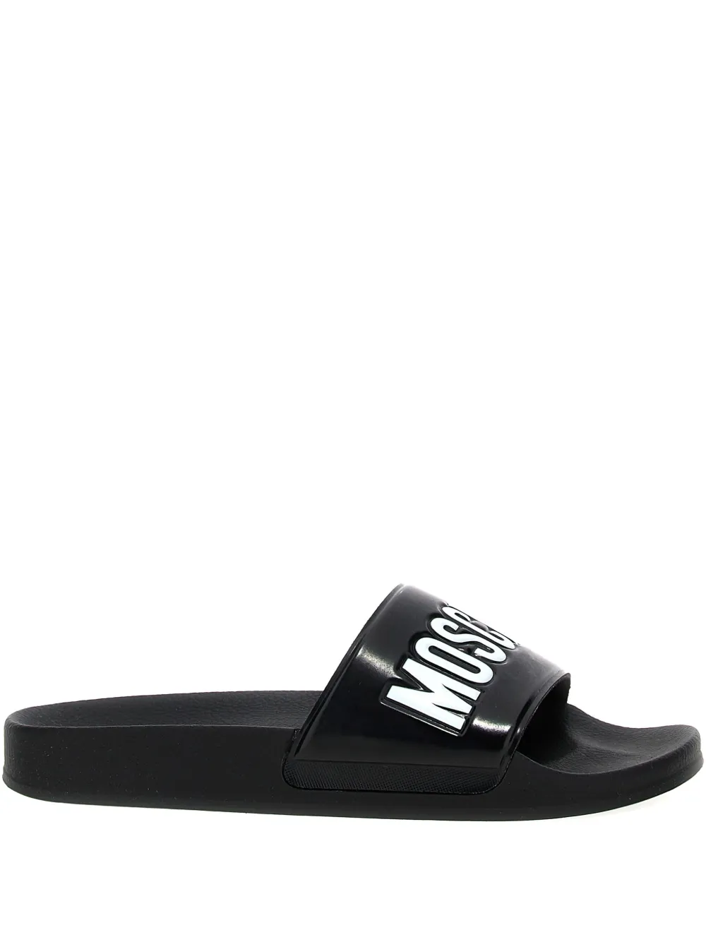 Moschino logo-embossed slides Black