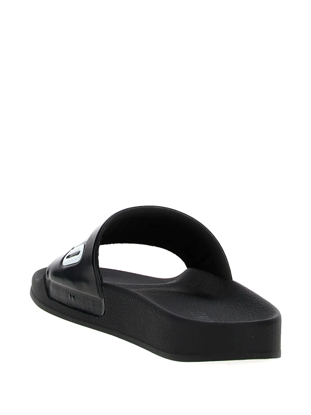 Moschino logo-embossed slides Black