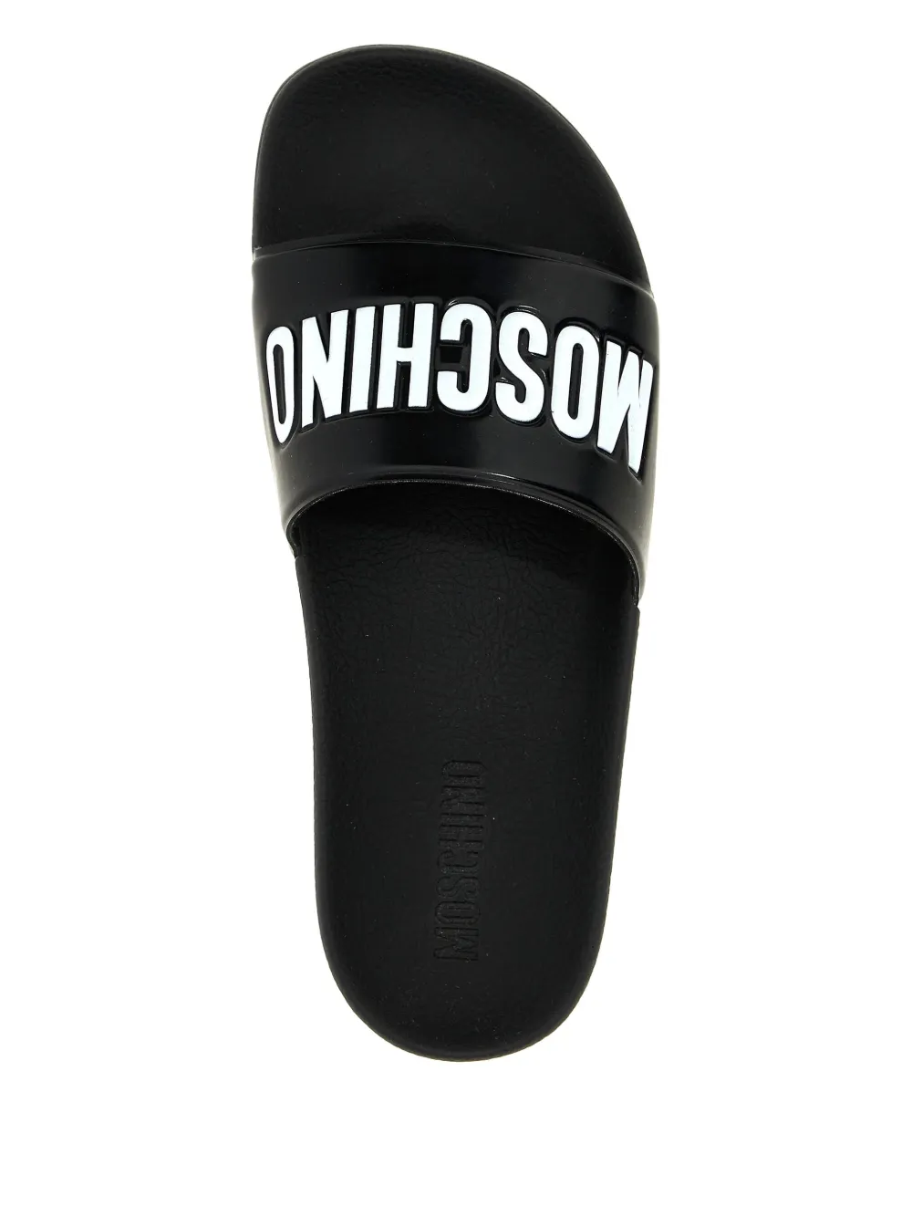 Moschino logo-embossed slides Black