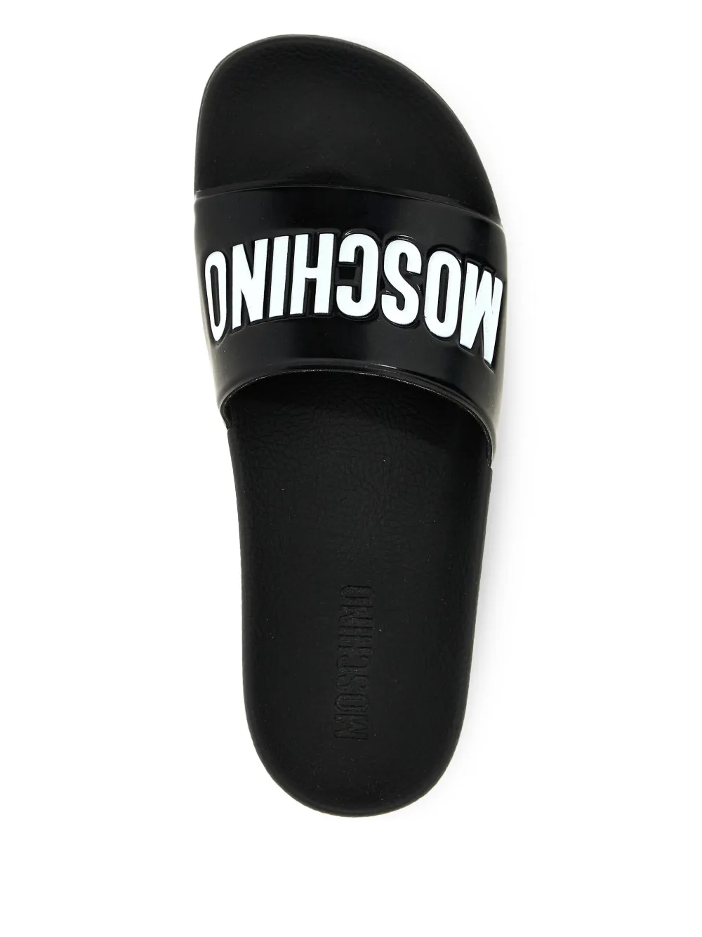 Moschino logo-embossed slides Black
