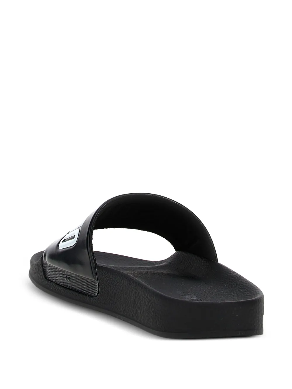 Moschino logo-embossed slides Black