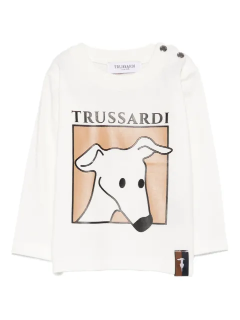 TRUSSARDI JUNIOR Langarmshirt mit Hunde-Print