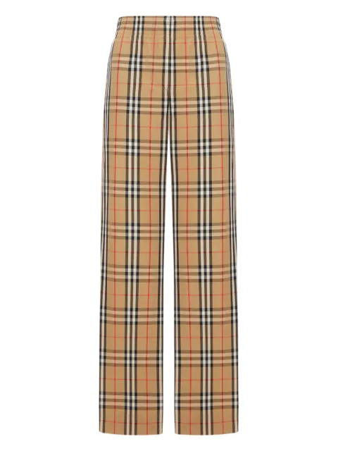 Burberry check elasticated-waist trousers
