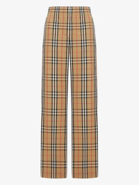 Burberry Check cotton trousers