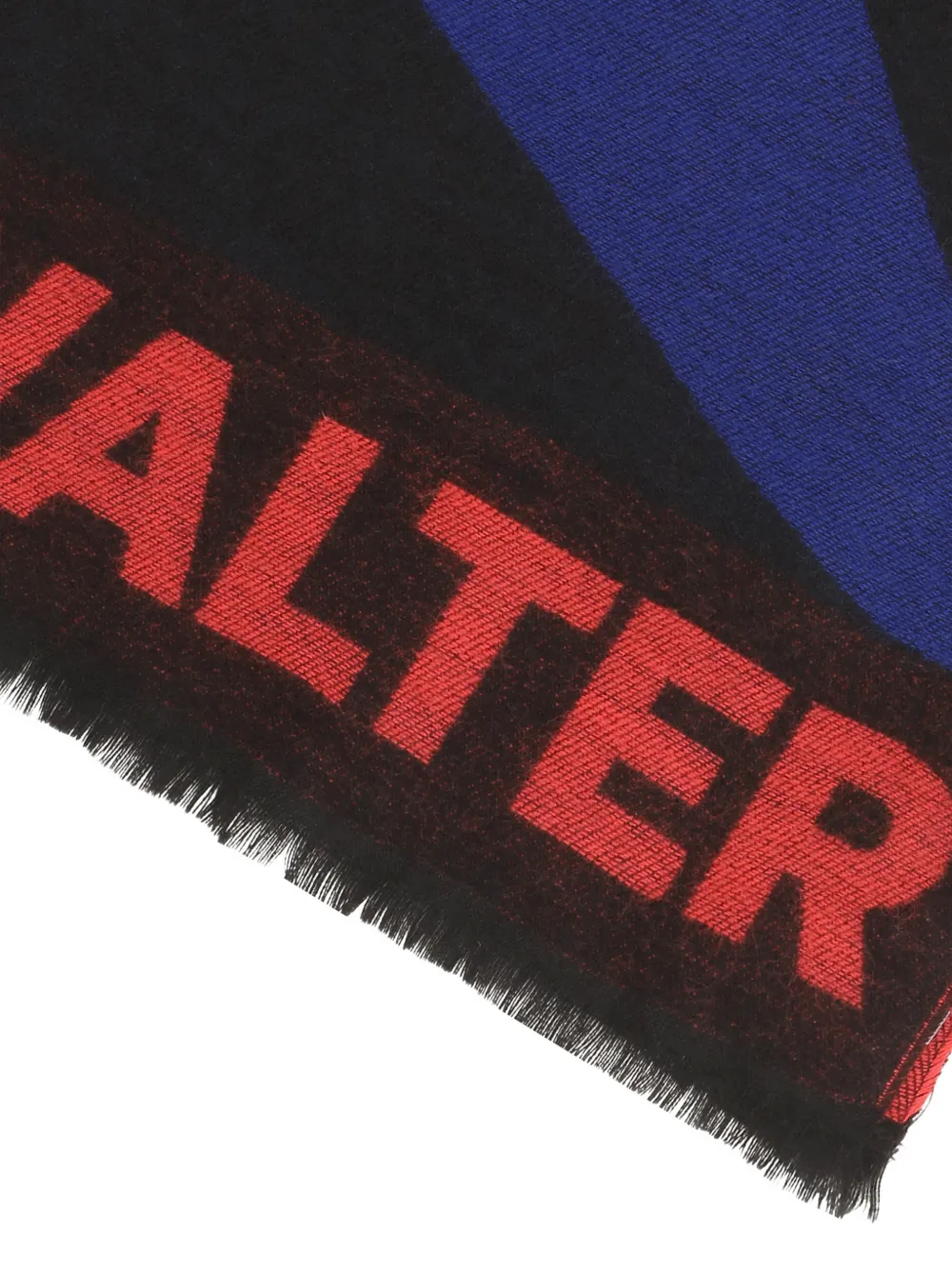 Walter Van Beirendonck Graphic-print Fringed Scarf in Black, view 3