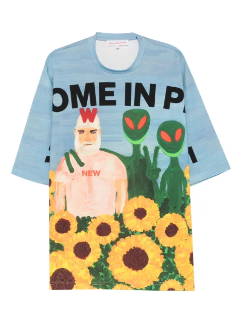 Walter Van Beirendonck футболка We Come In Peace с графичным принтом
