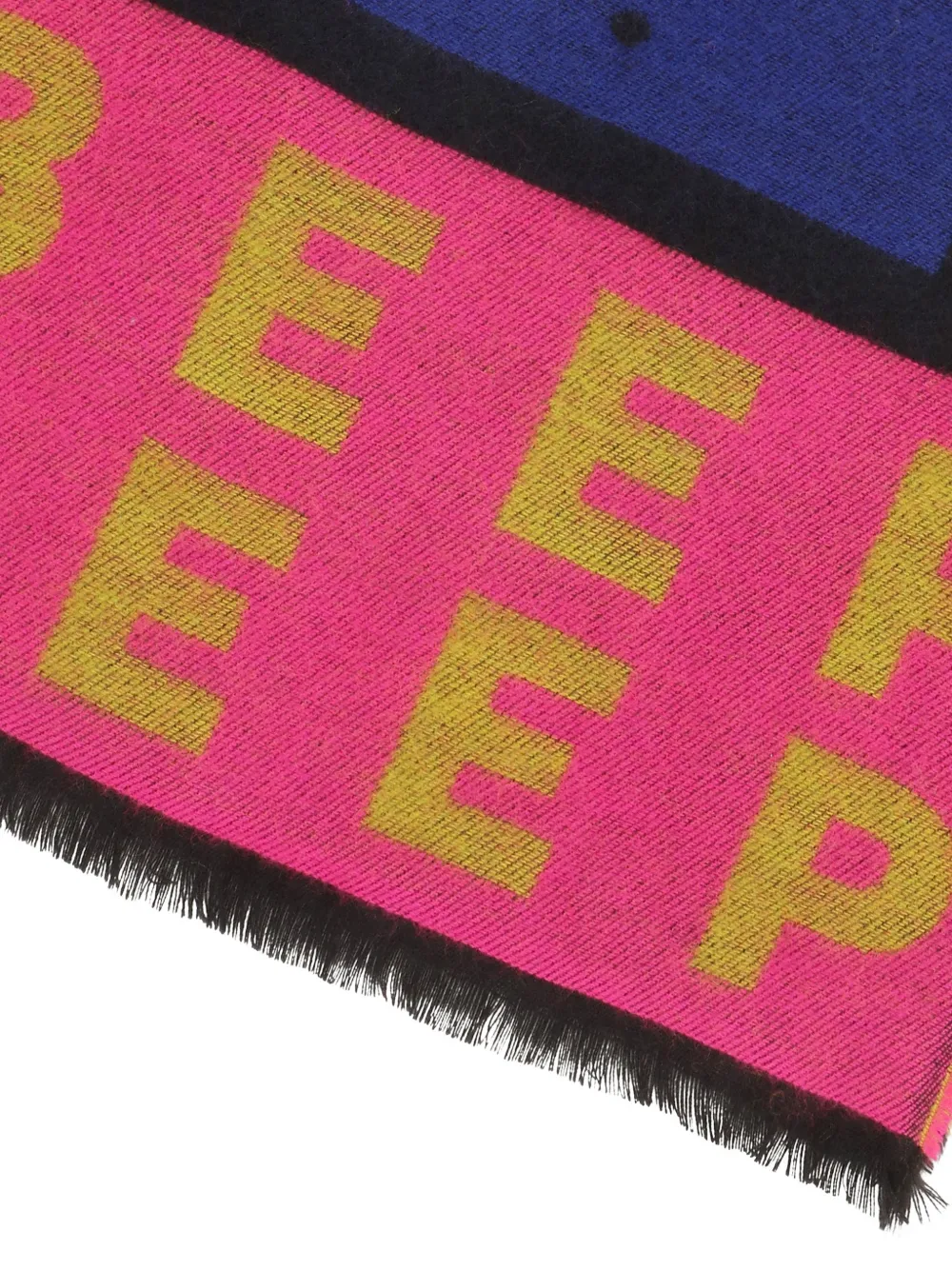 Walter Van Beirendonck Beep sjaal met grafische print en franje Zwart