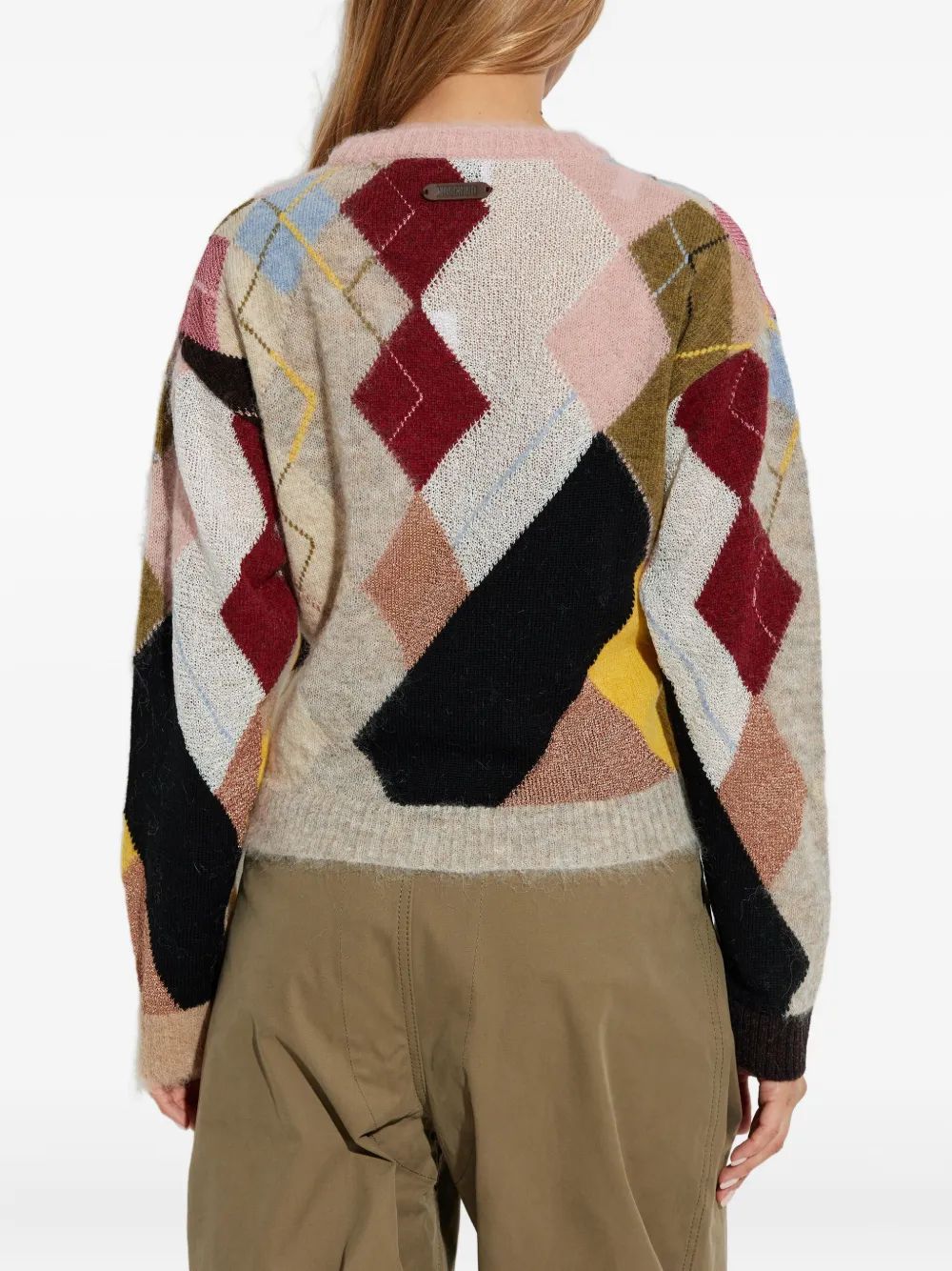 Moschino Brushed Mohair Blend Sweater In Multi