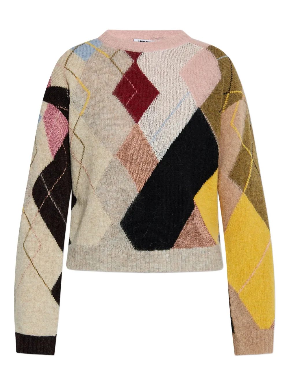Moschino Brushed Mohair Blend Sweater In Multi
