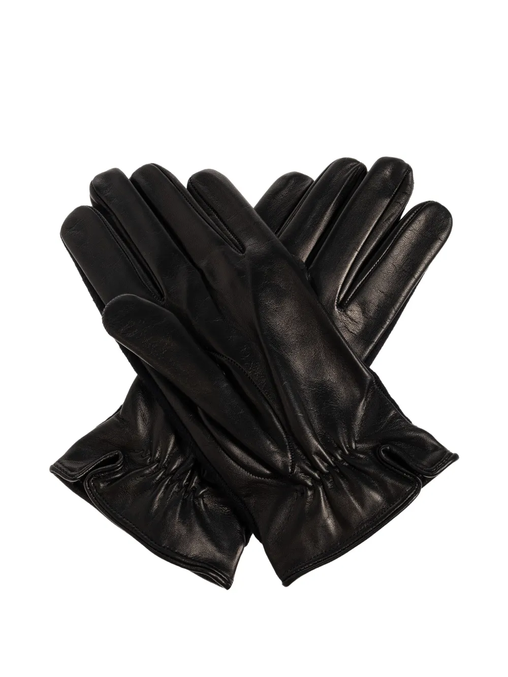 Emporio Armani Handschoenen met leren afwerking Zwart