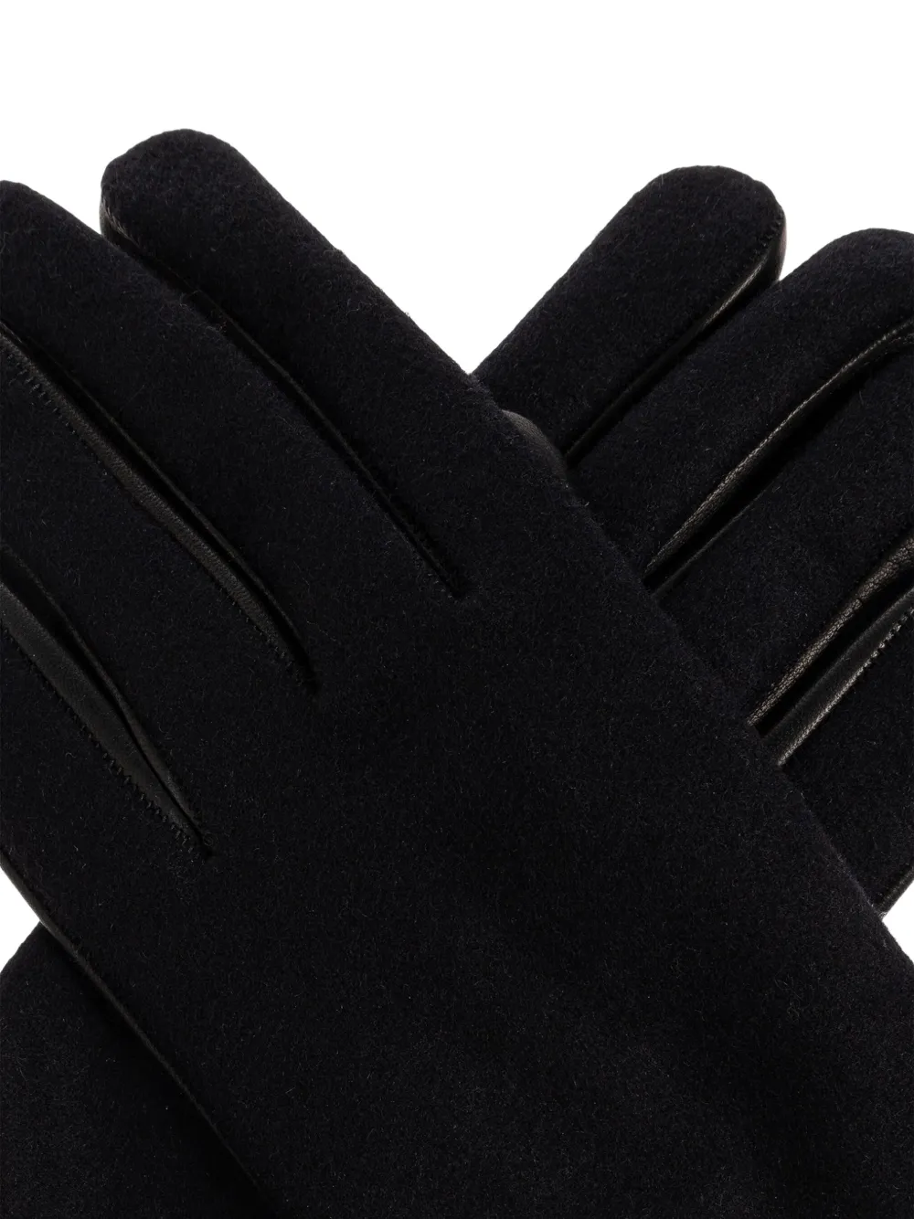 Emporio Armani Handschoenen met leren afwerking Zwart