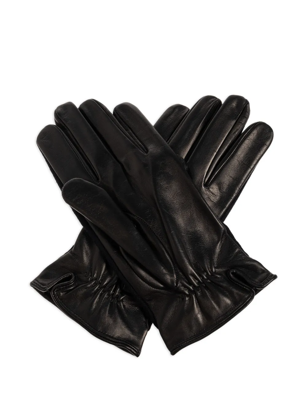 Emporio Armani Handschoenen met leren afwerking Zwart