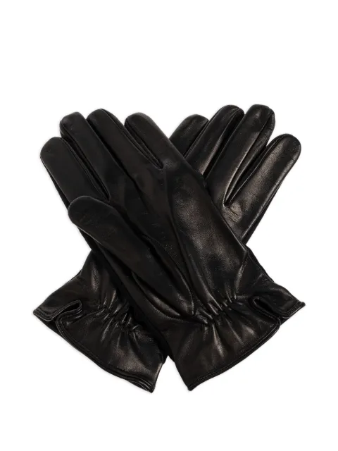 Emporio Armani leather-trimmed wool gloves