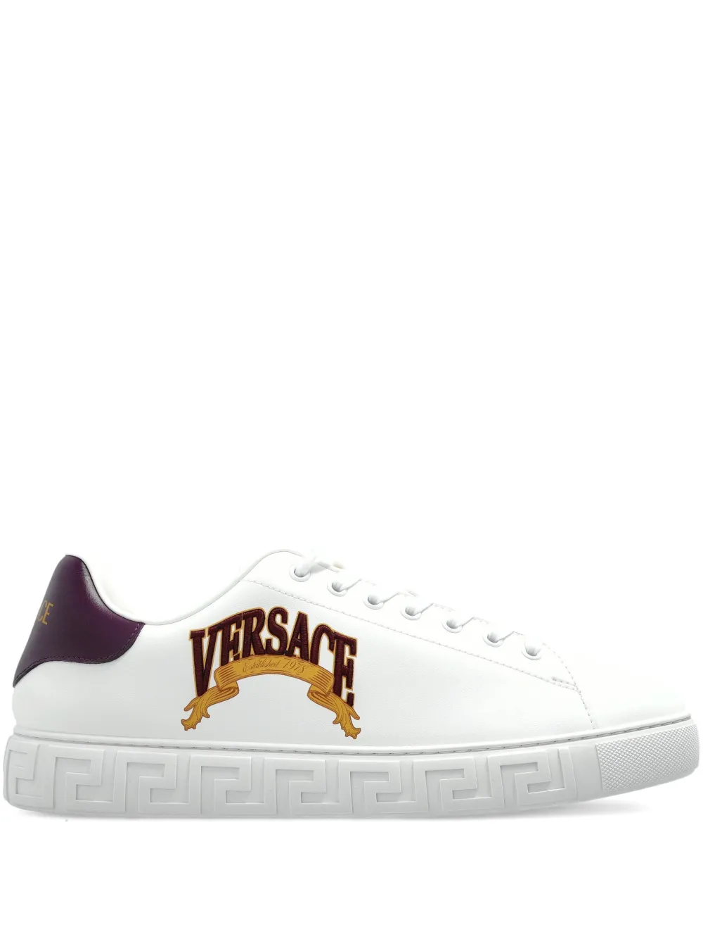 Versace logo-embroidered sneakers White