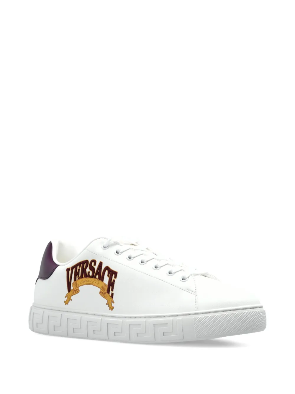 Versace logo-embroidered sneakers White