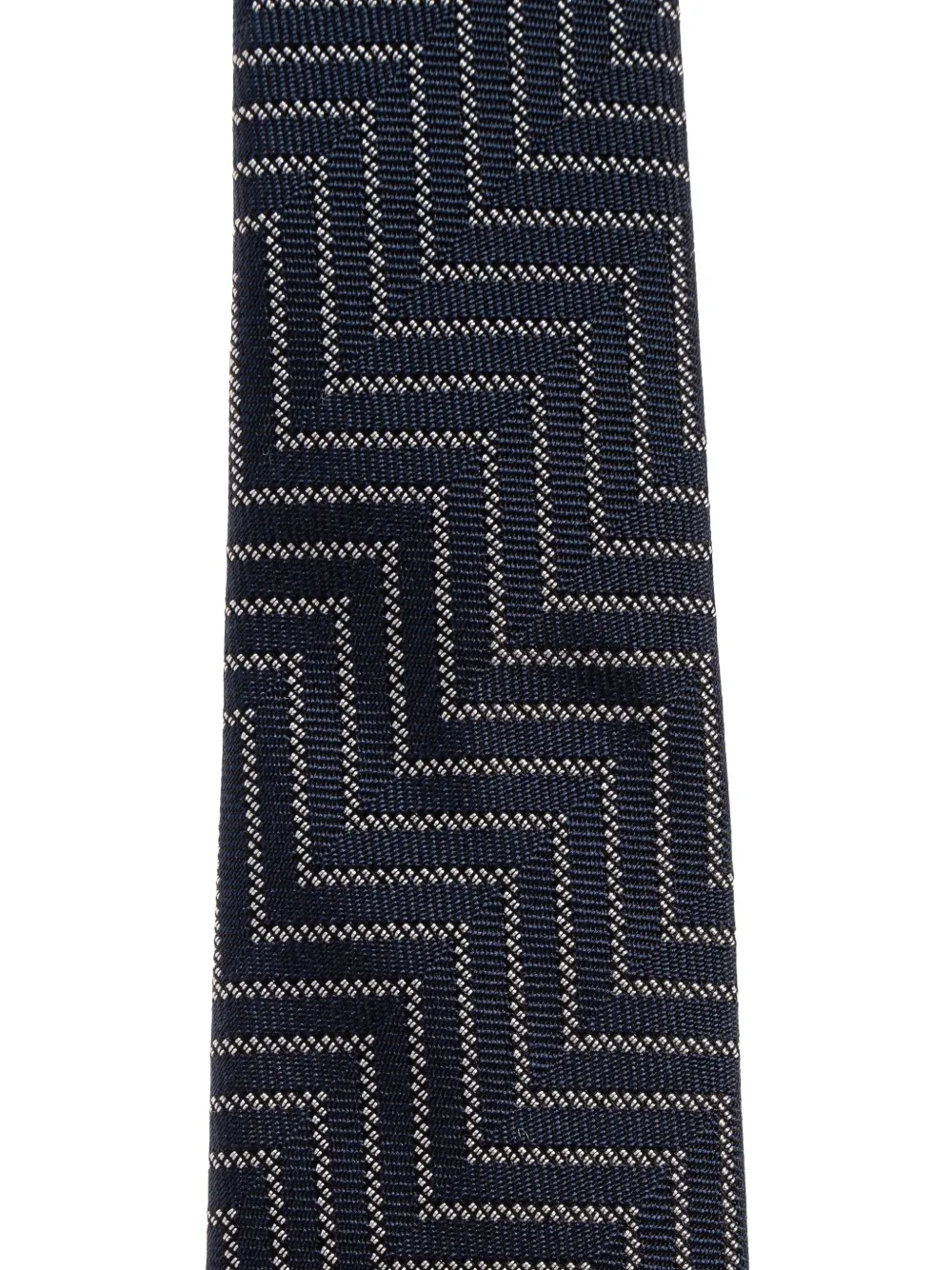 Giorgio Armani Zijden stropdas met geometrisch patroon - Blauw