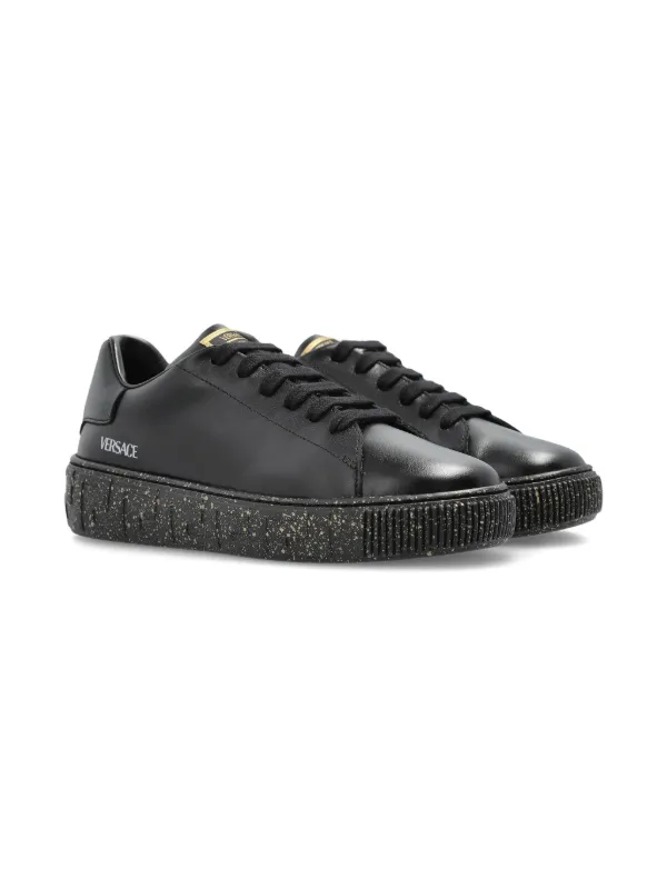 Versace Kids Greca logo-detail Speckled Sole Sneakers Farfetch