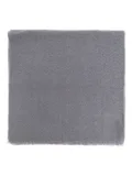 Emporio Armani herringbone wool scarf - Grey