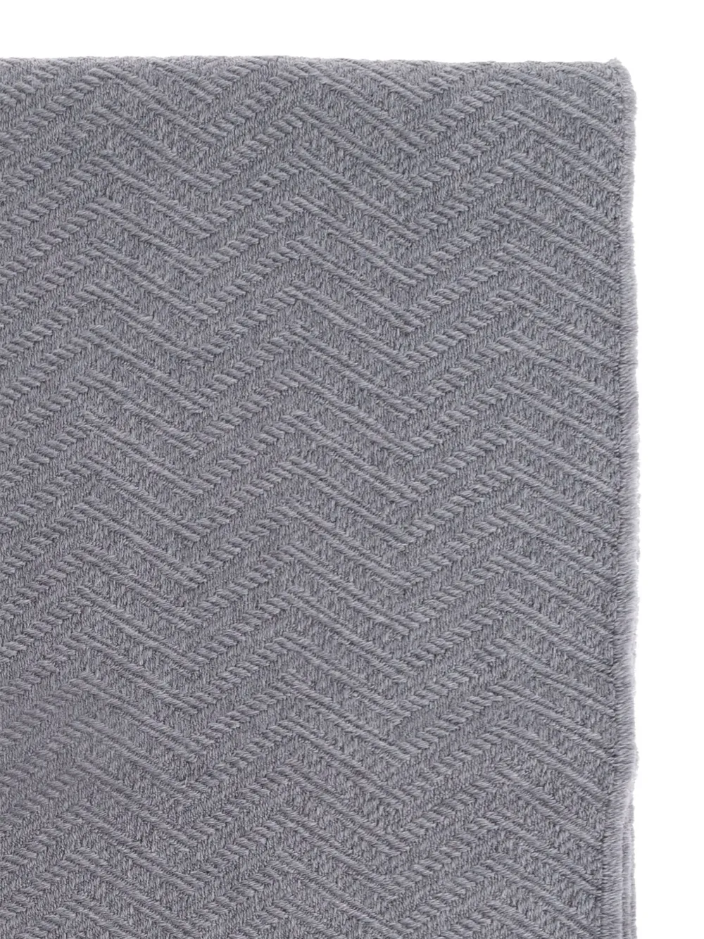 Emporio Armani Wollen sjaal met visgraatpatroon - Grijs