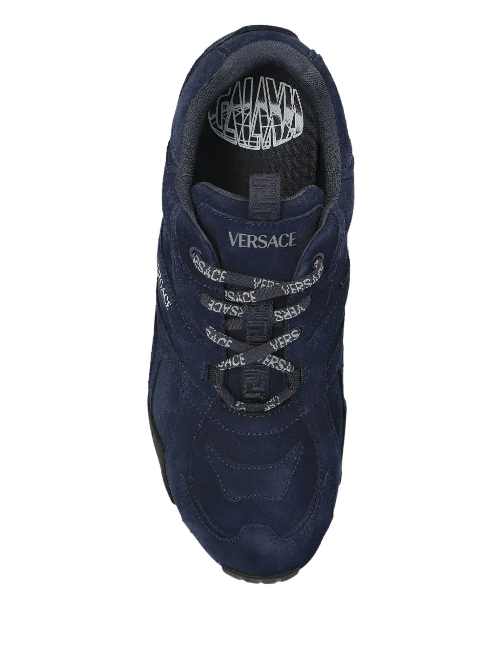 Versace Galaxia lace-up suede sneakers Blue