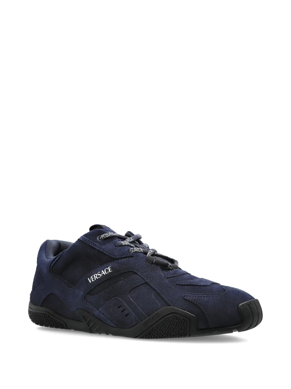 Versace Galaxia lace-up suede sneakers Blue