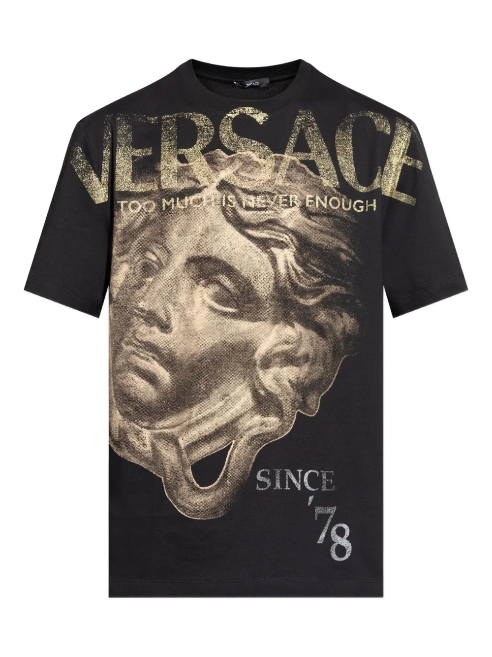 Versace Medusa Head T-shirt met print Zwart