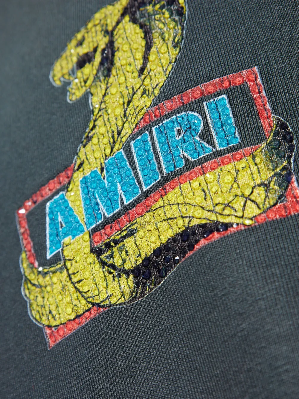 AMIRI snake-print cotton T-shirt Zwart