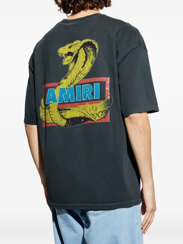 アミリ ブラック プリントTシャツ AMIRI プリント Tシャツ | ブラック | FARFETCH JP