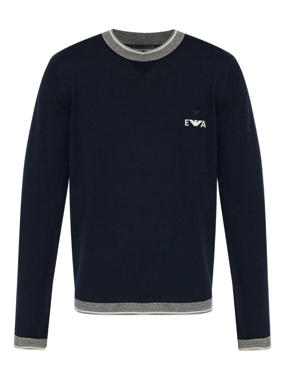 Emporio Armani Trui met geborduurd logo Blauw