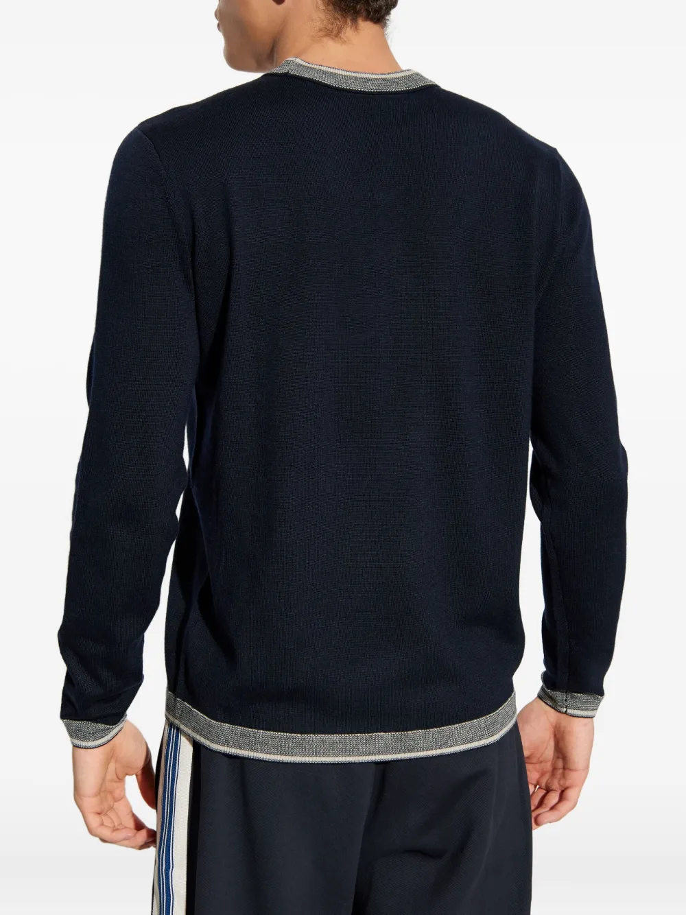 Emporio Armani Trui met geborduurd logo Blauw