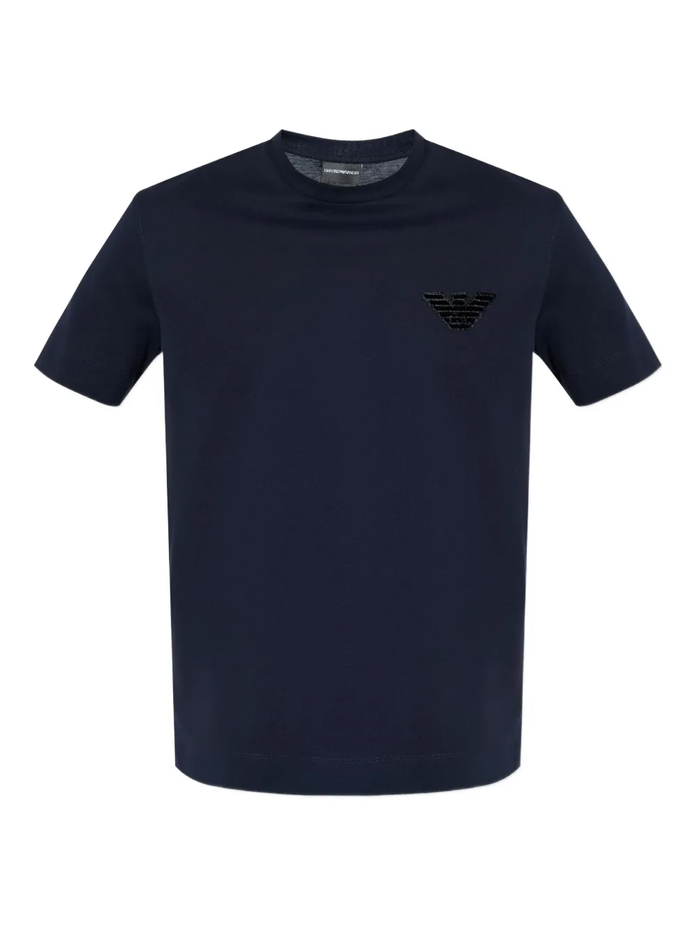 Emporio Armani logo-embellished cotton T-shirt | Blue | Image 1