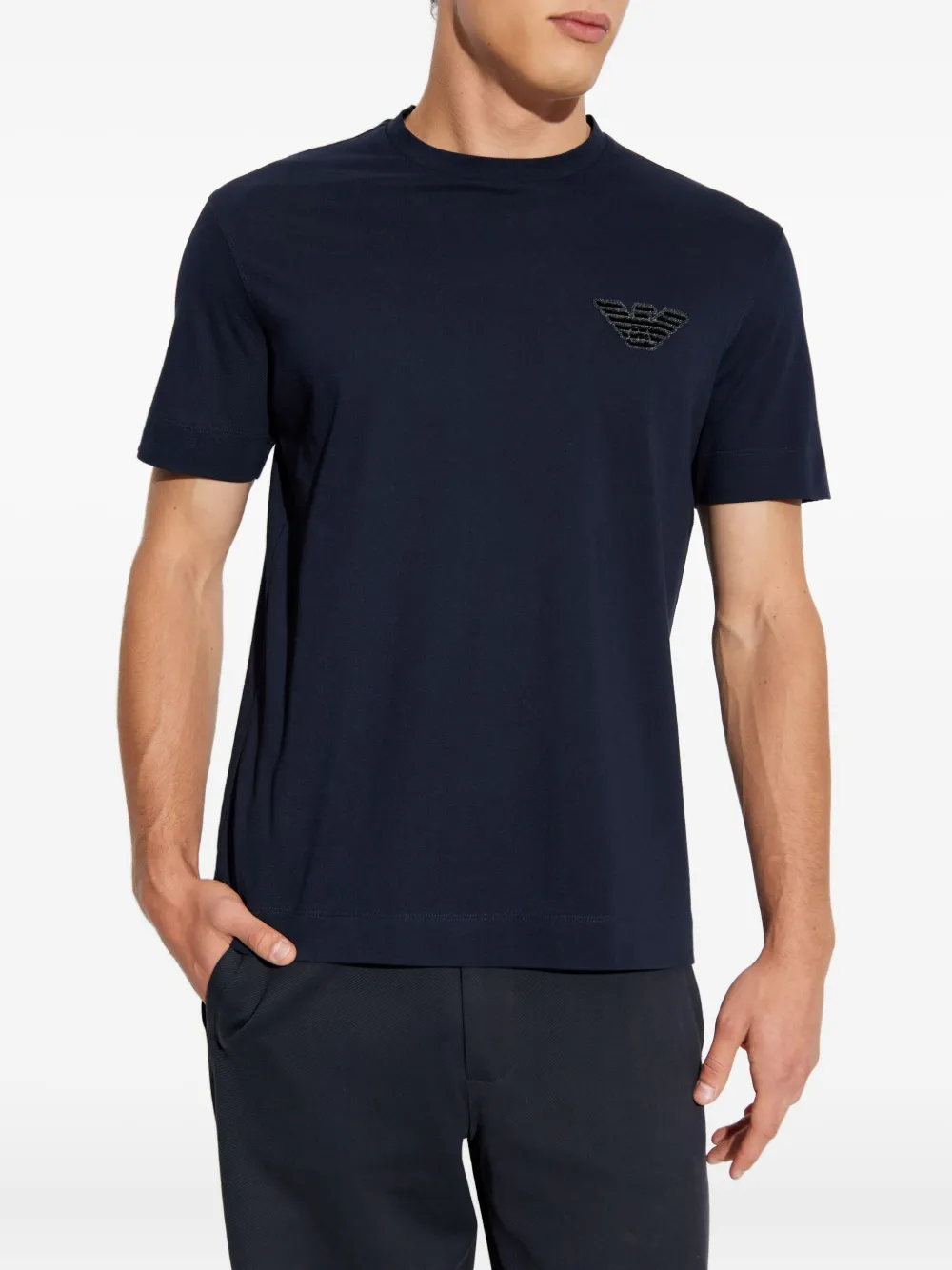 Emporio Armani T-shirt met logo Blauw