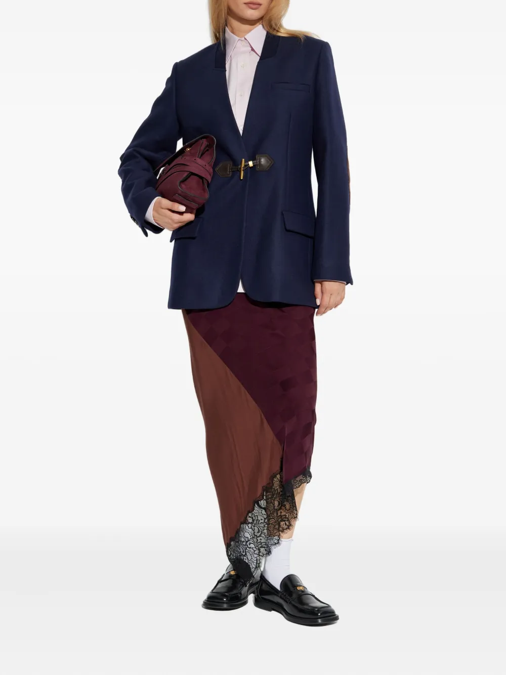 Moschino Long Sleeve Blazer In Blue