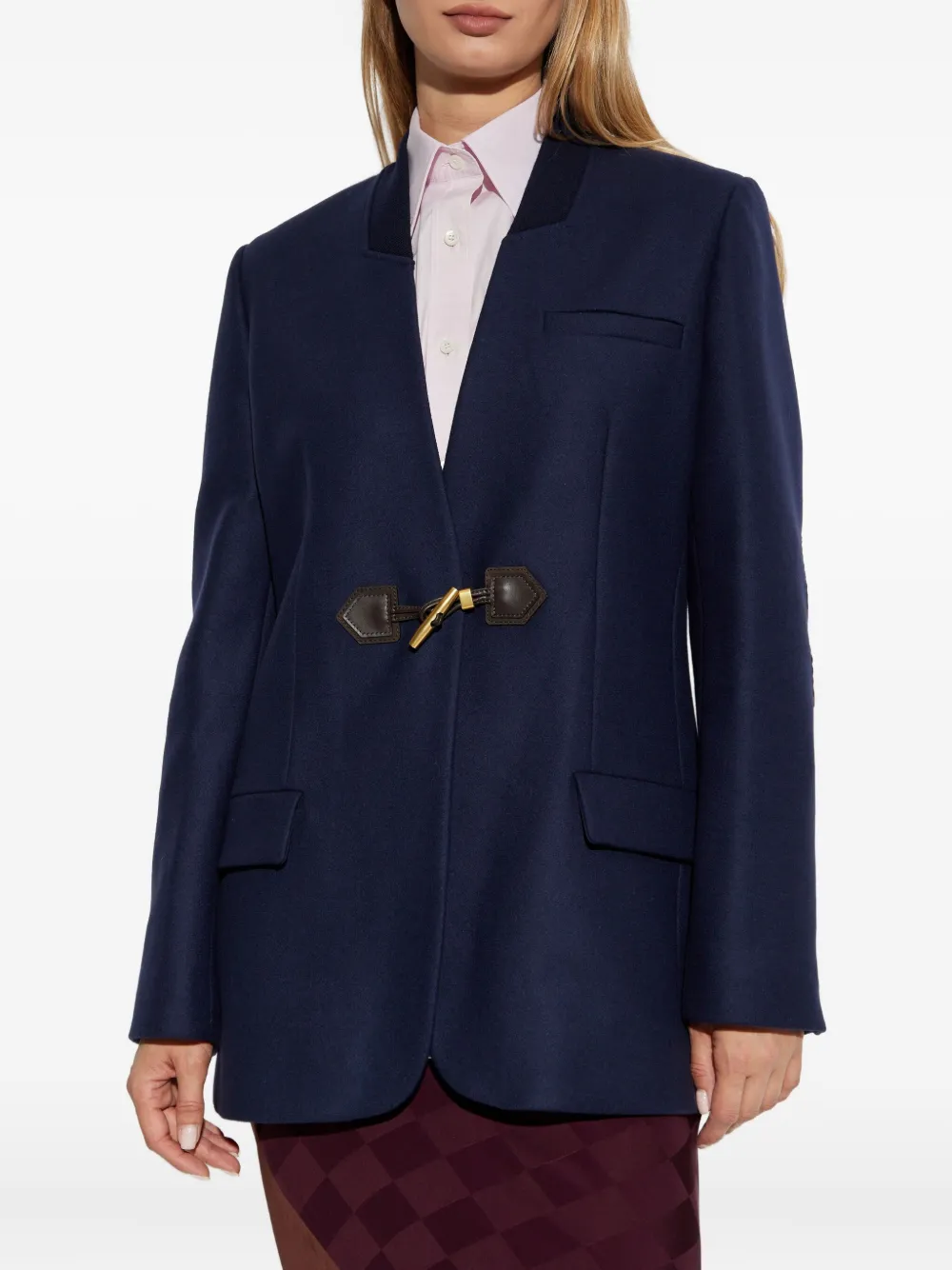 Moschino Long Sleeve Blazer In Blue