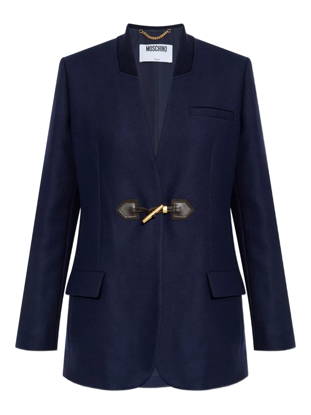 Moschino Long Sleeve Blazer In Blue