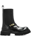 Moschino strap-detail chelsea boots - Black