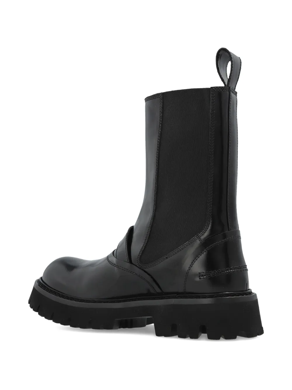 Moschino strap-detail chelsea boots Black