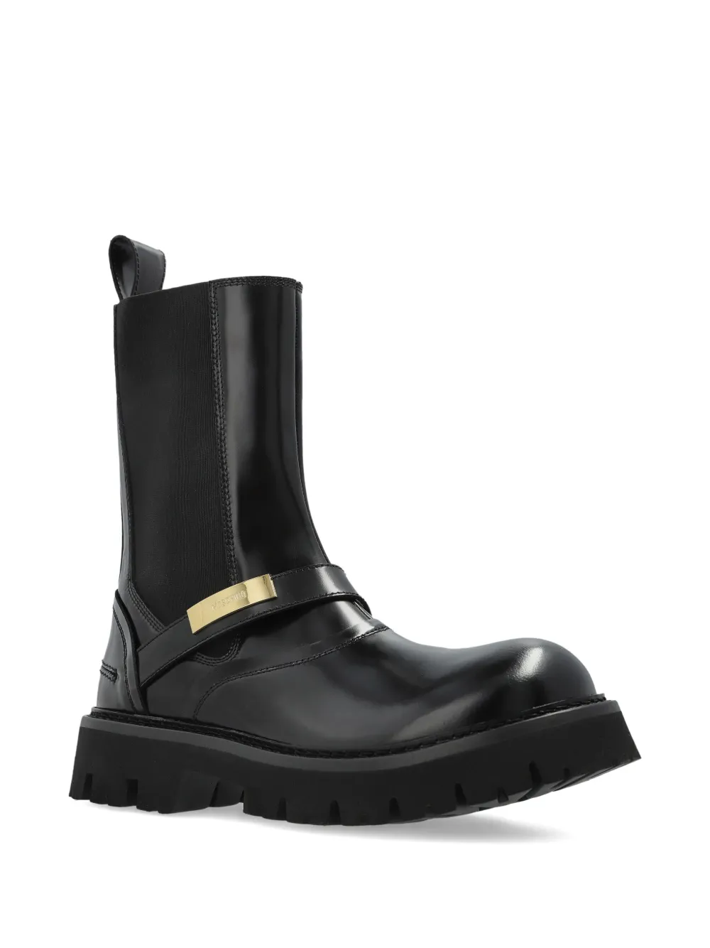 Moschino strap-detail chelsea boots Black